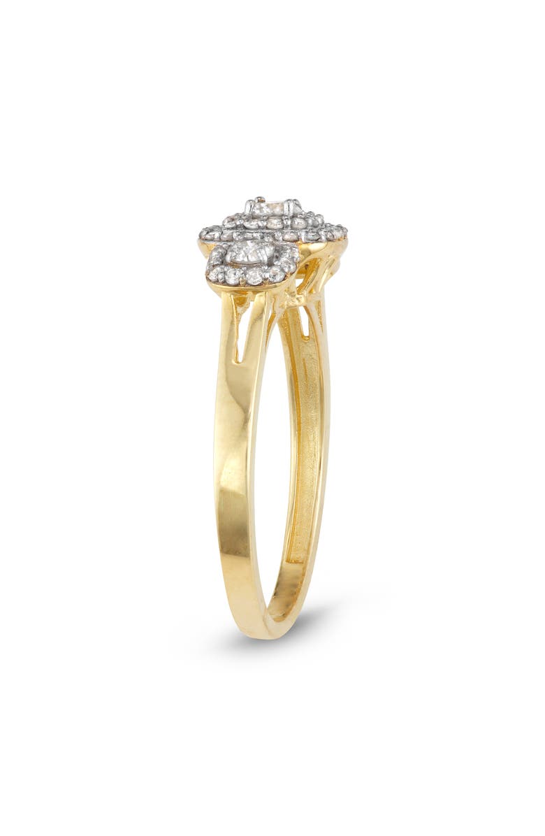 FUZION CREATIONS Two-Tone Diamond Ring, Alternate, color, Yellow