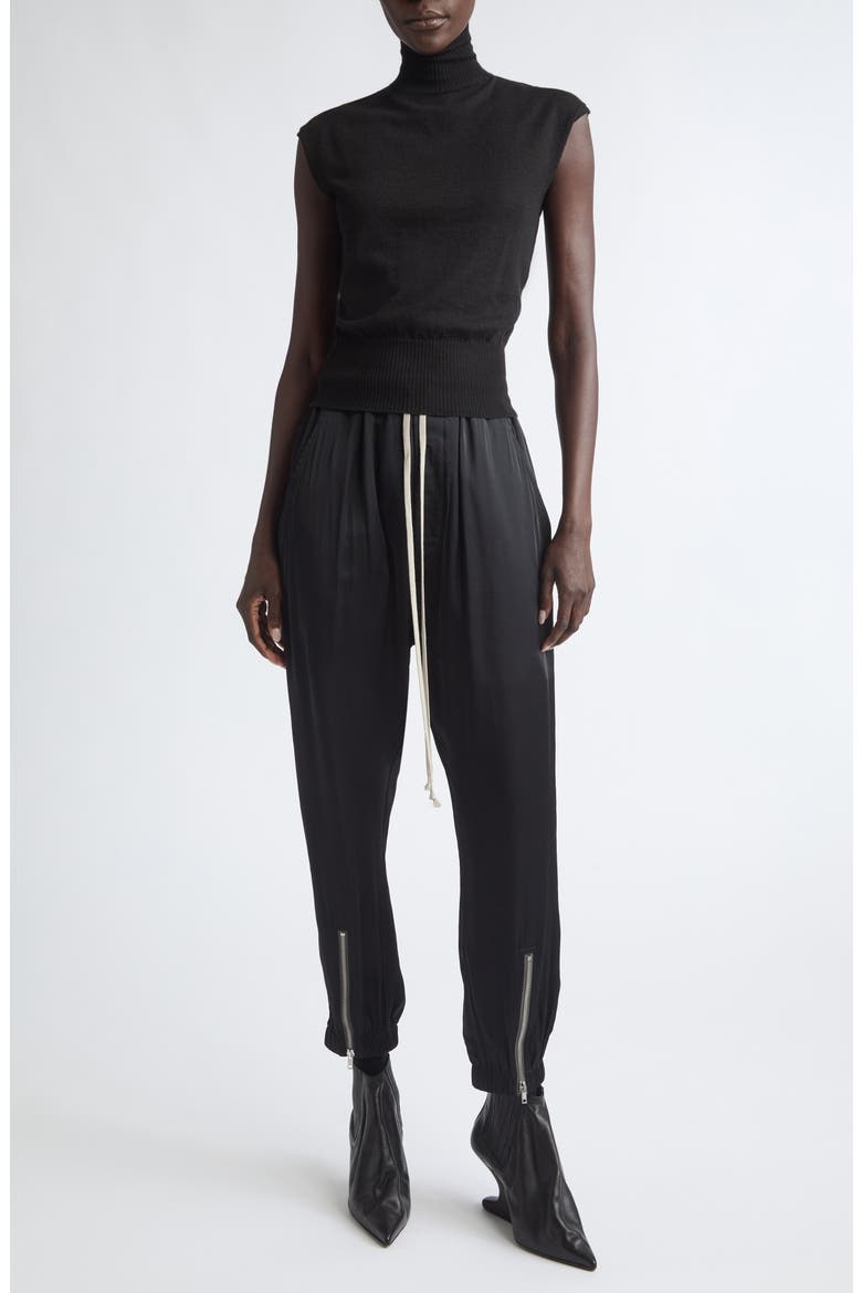 Tecuatl Satin Track Pants, Alternate, color, BLACK