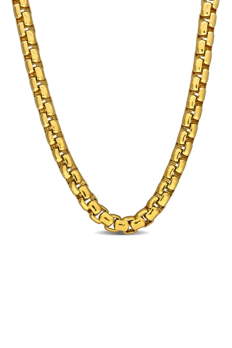 Box Link Chain Necklace, Main, color, GOLD