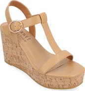Journee Collection Matildaa T-Strap Platform Wedge Sandal