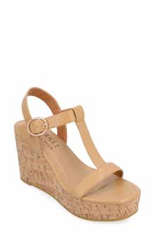 Journee Collection Matildaa T-Strap Platform Wedge Sandal