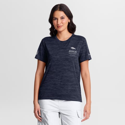 Women's Nike Navy Denver Broncos Sideline Velocity Dri-FIT T-Shirt