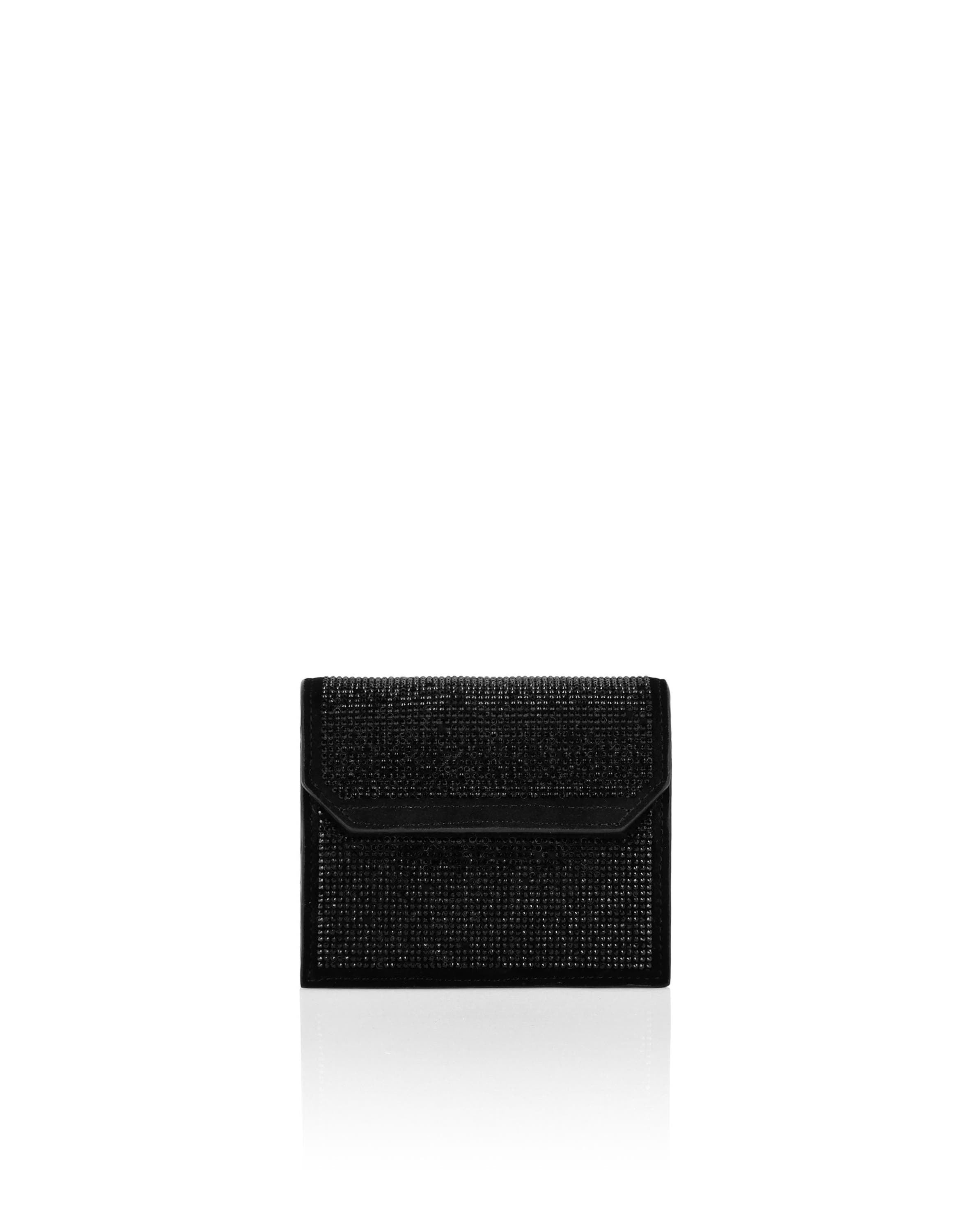 Suede/Strass Clutch Women, Alternate, color, black