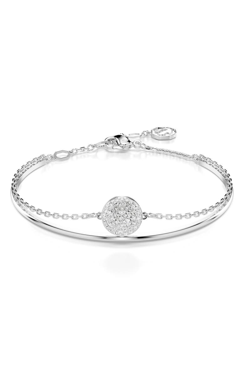 Swarovski Sublima Bangle Bracelet, Main, color, White/ Silver