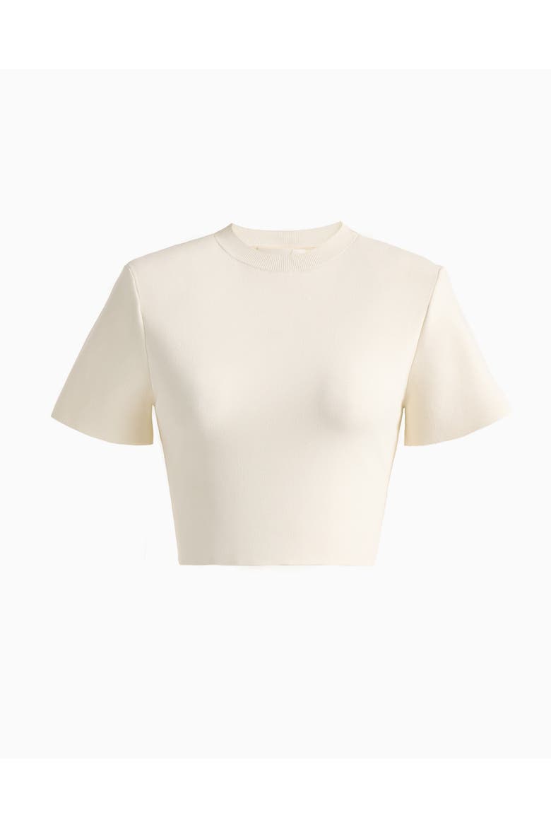 Paige crop tee, Alternate, color, Cream
