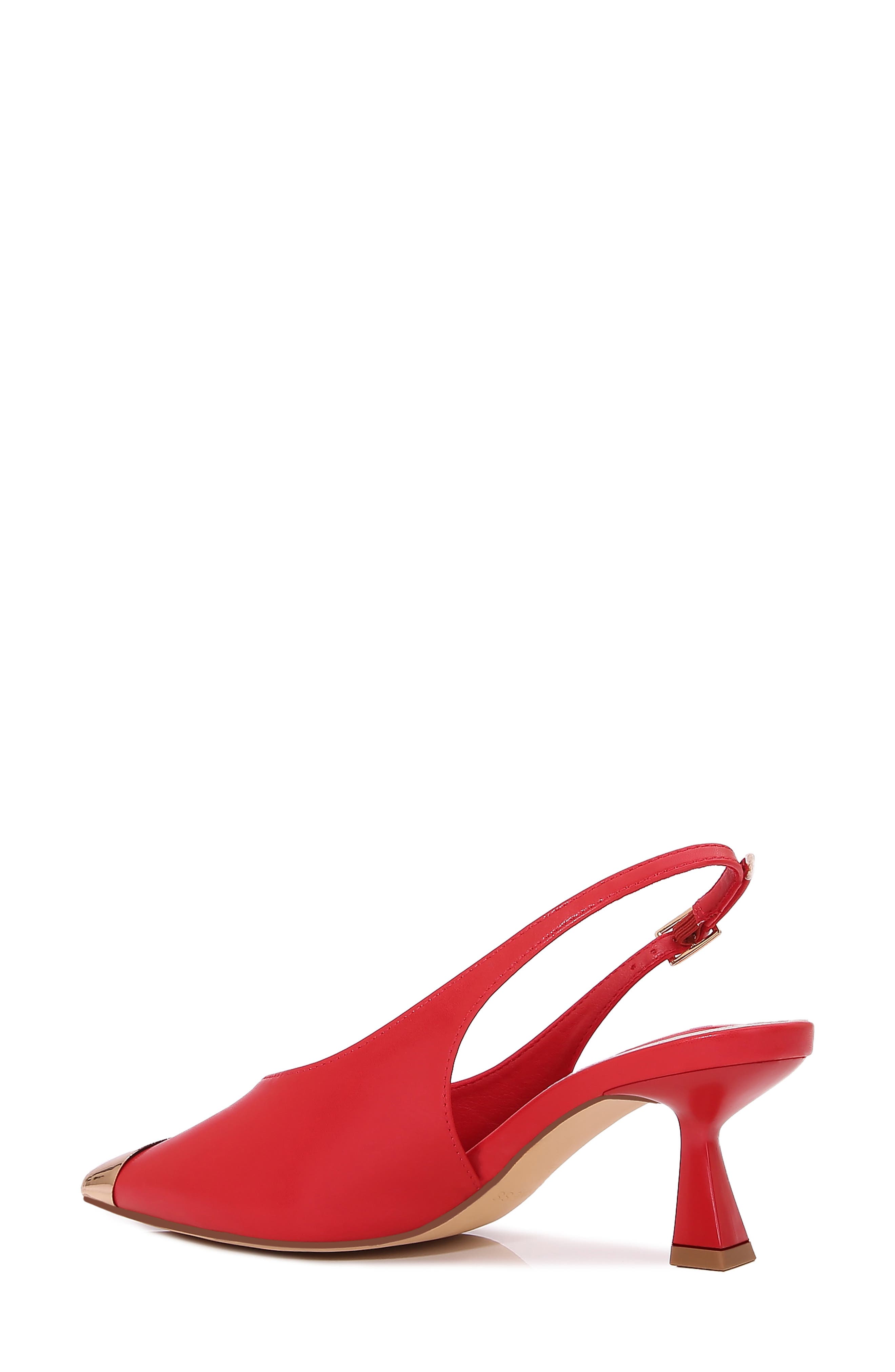 Vianna Cap Toe Slingback Pump, Alternate, color, RED