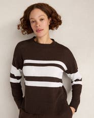 Haven Well Within Cotton Linen Stripe Roll Neck Sweater