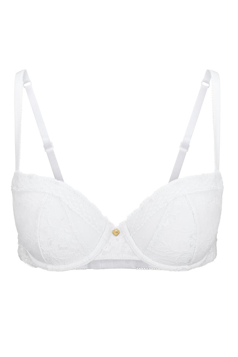 Lucie Contour Balconette Bra, Alternate, color, White