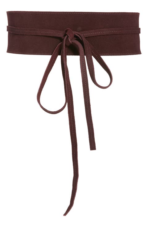 Obi Bow Suede Belt