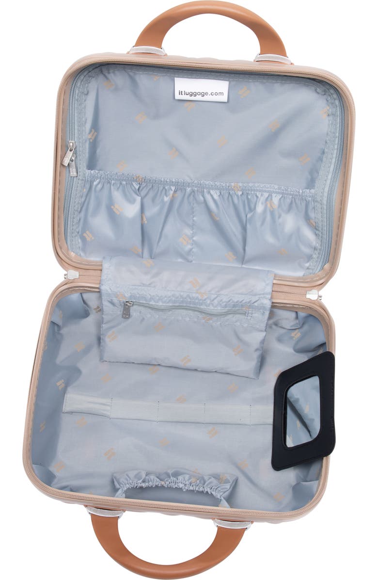 IT LUGGAGE Glitzy 14-Inch Hardside Vanity Case, Alternate, color, Sandy Skin