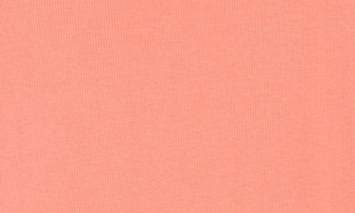 Melrose And Market Short Sleeve Crewneck Mini Dress In Coral Apple