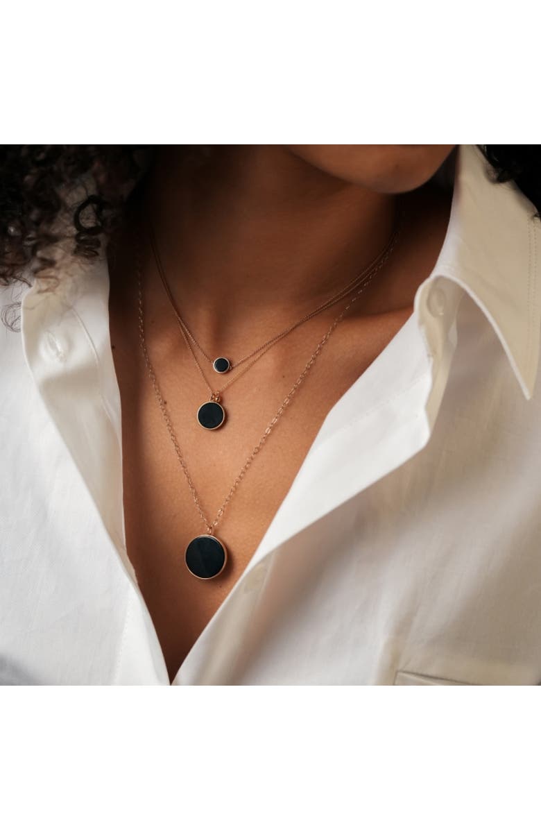 ginette ny Mini Ever Necklace, Alternate, color, Black Onyx