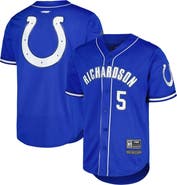 PRO STANDARD Men's Pro Standard Anthony Richardson Royal Indianapolis Colts Mesh Baseball Button-Up T-Shirt