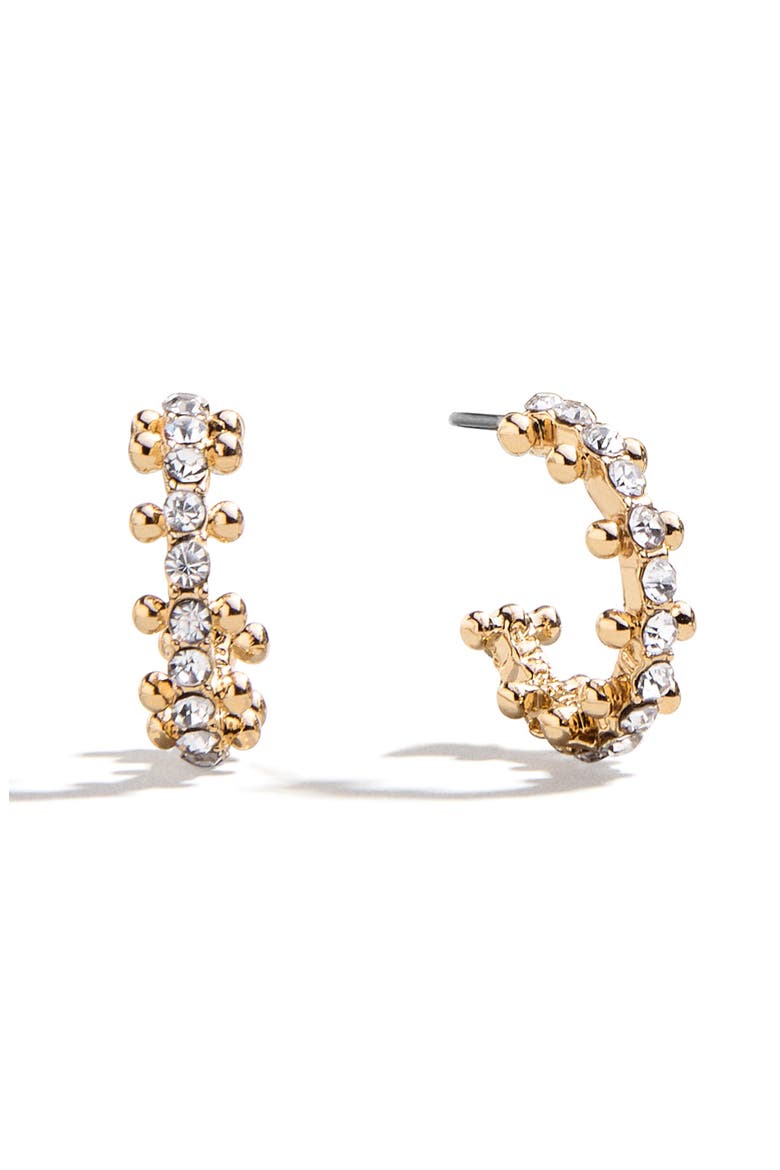 Claudia Set of 3 Crystal Huggie Hoop Earrings, Alternate, color, GOLD