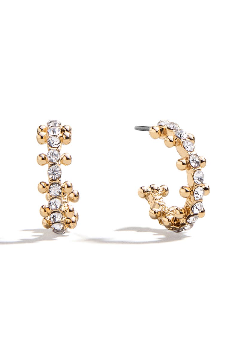 BaubleBar Claudia Set of 3 Crystal Huggie Hoop Earrings, Alternate, color, 