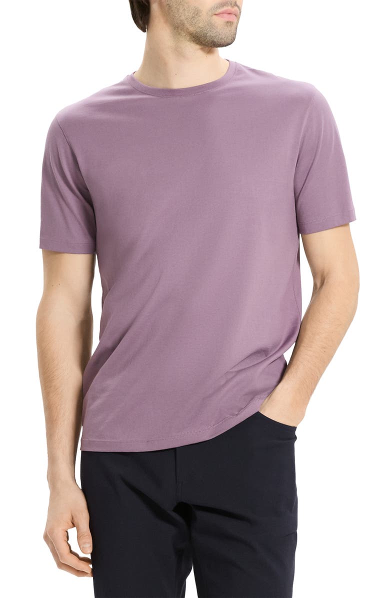 Theory Precise Cotton T-Shirt, Alternate, color, Purple Storm