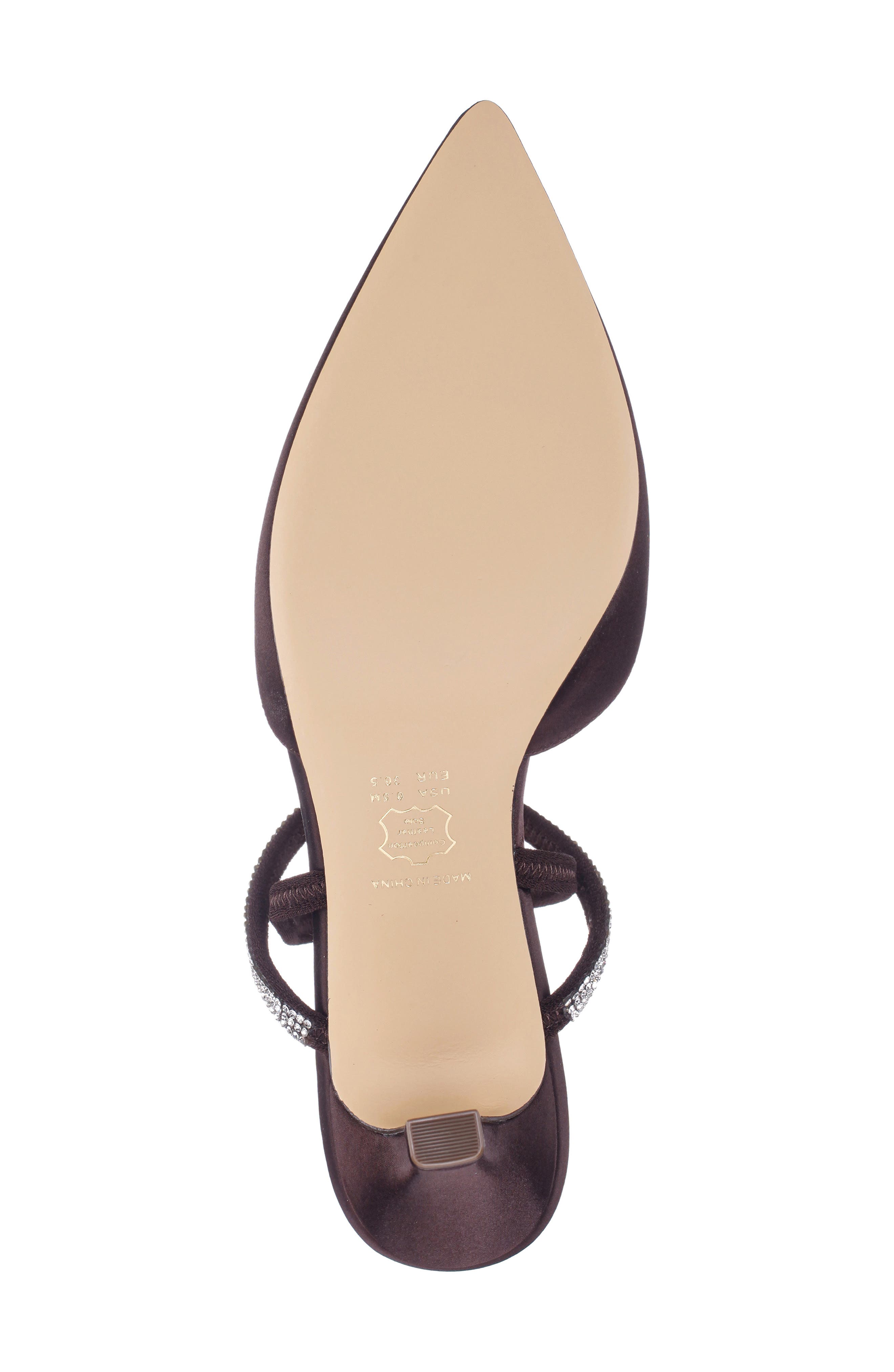Nina Billie Slingback Pointed Toe Pump, Alternate, color, Chocolate