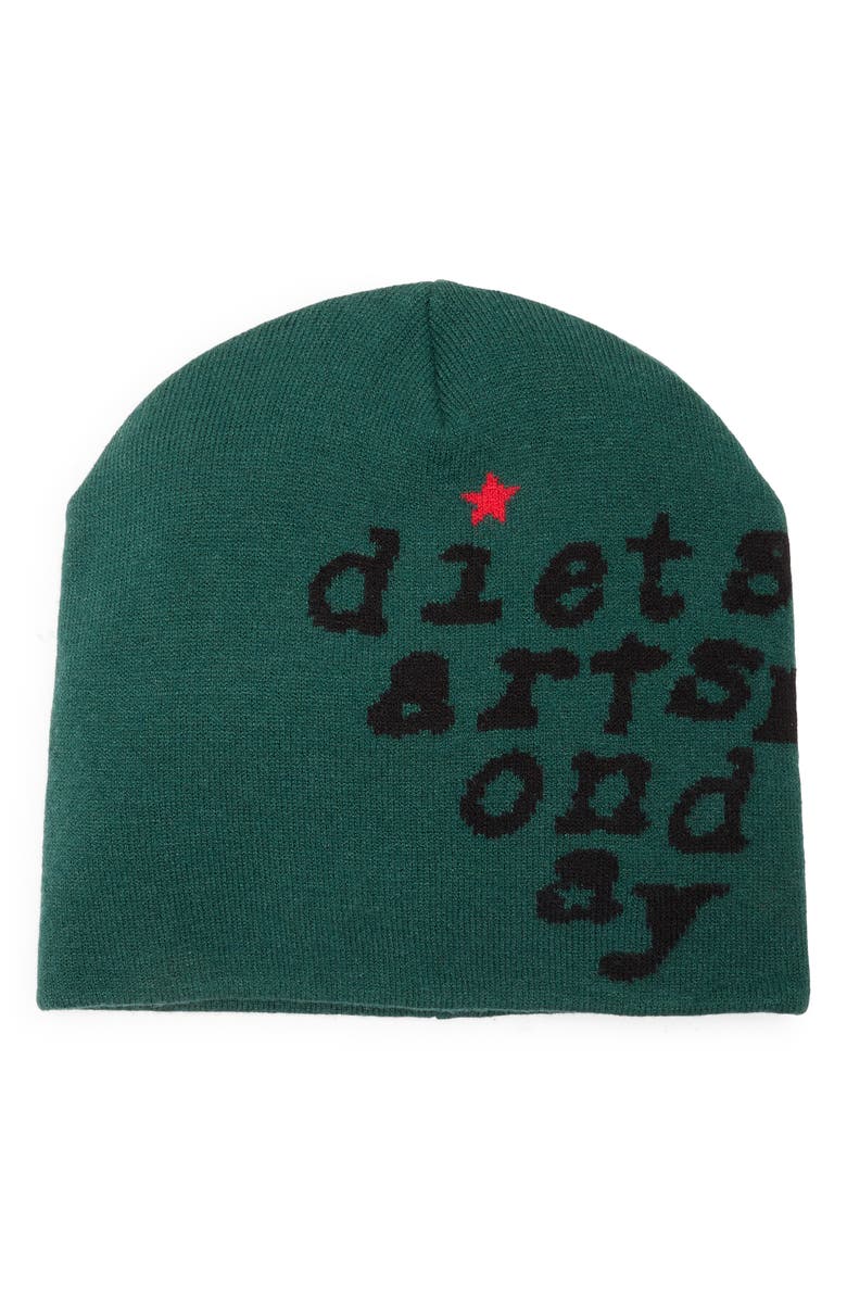 DIET STARTS MONDAY Eye Exam Beanie, Main, color, Green