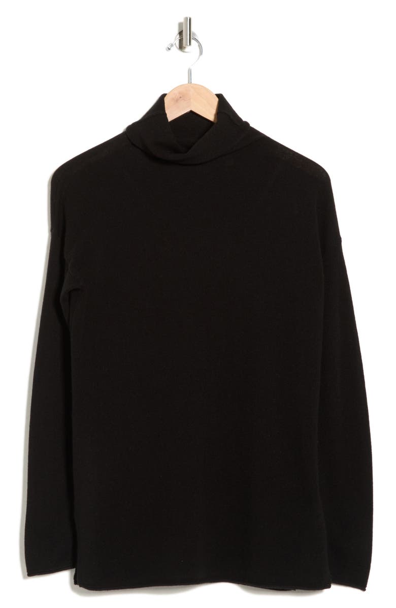 Vince Wool & Cashmere Turtleneck Sweater, Alternate, color, Black