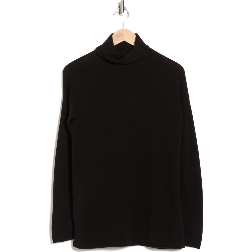 Vince Wool & Cashmere Turtleneck Sweater In Black