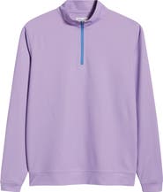 Peter Millar Perth Basketweave Quarter Zip Performance Sweatshirt