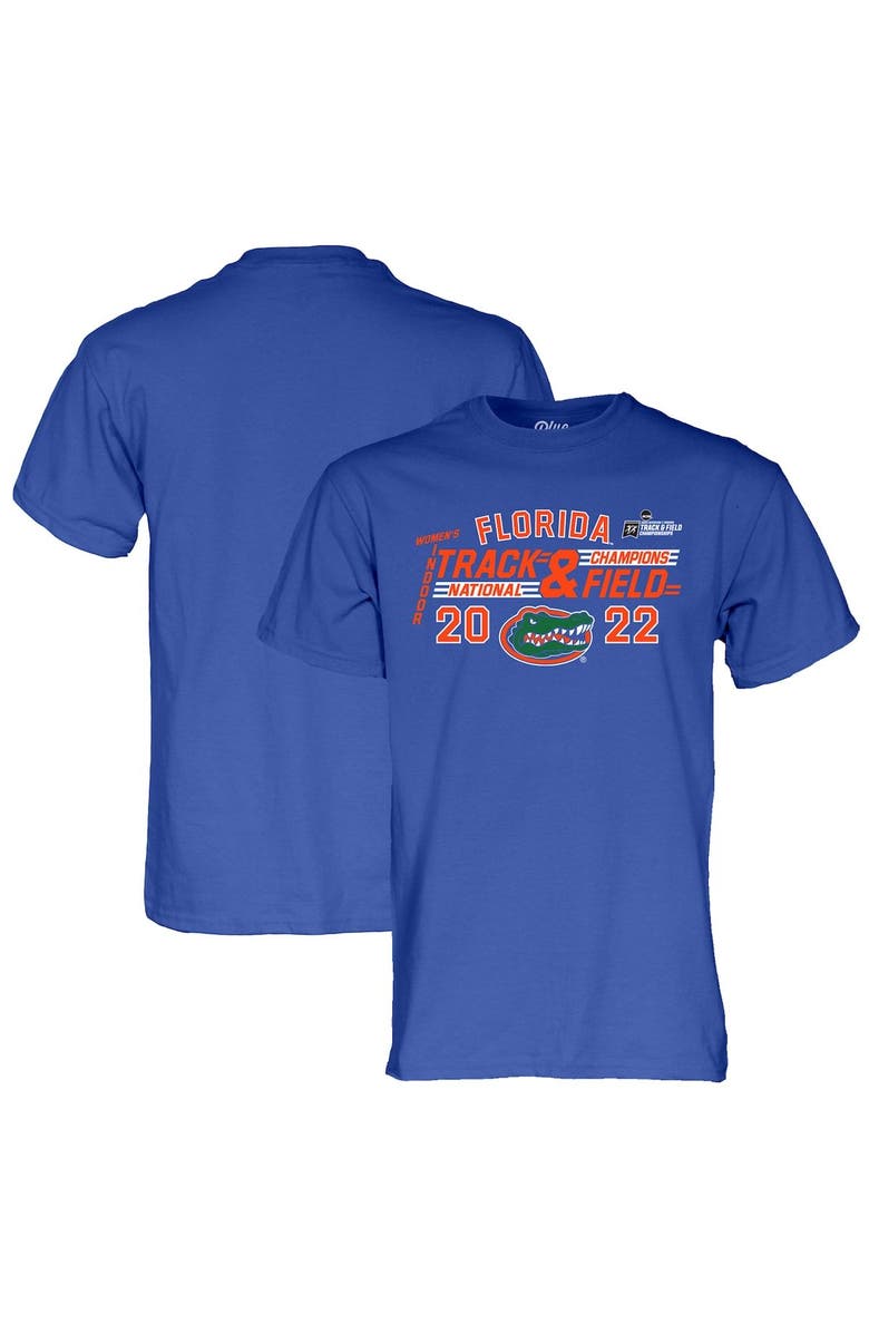 BLUE 84 Men's Blue 84 Royal Florida Gators 2022 NCAA Women's Indoor Track & Field National Champions T-Shirt, Main, color,
