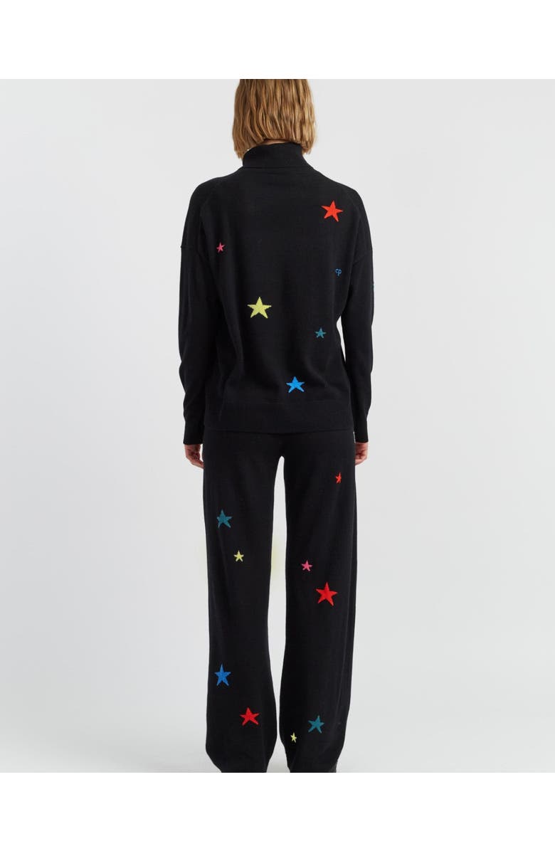 Chinti & Parker Wool Cashmere Star Wide-Leg Track Pants, Alternate, color, 