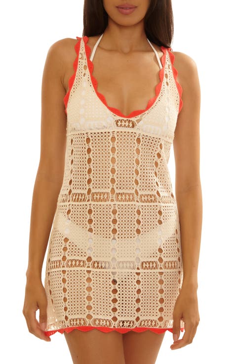 Shoreline Open Stitch Cover-Up Minidress