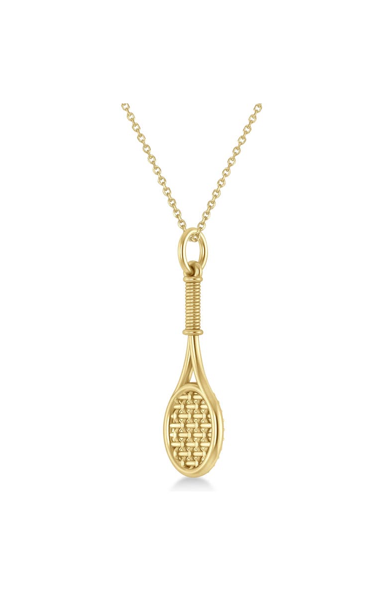 ALLUREZ Diamond Accented Tennis Racket Pendant Necklace 14K 0.48ct, Alternate, color, Yellow Gold