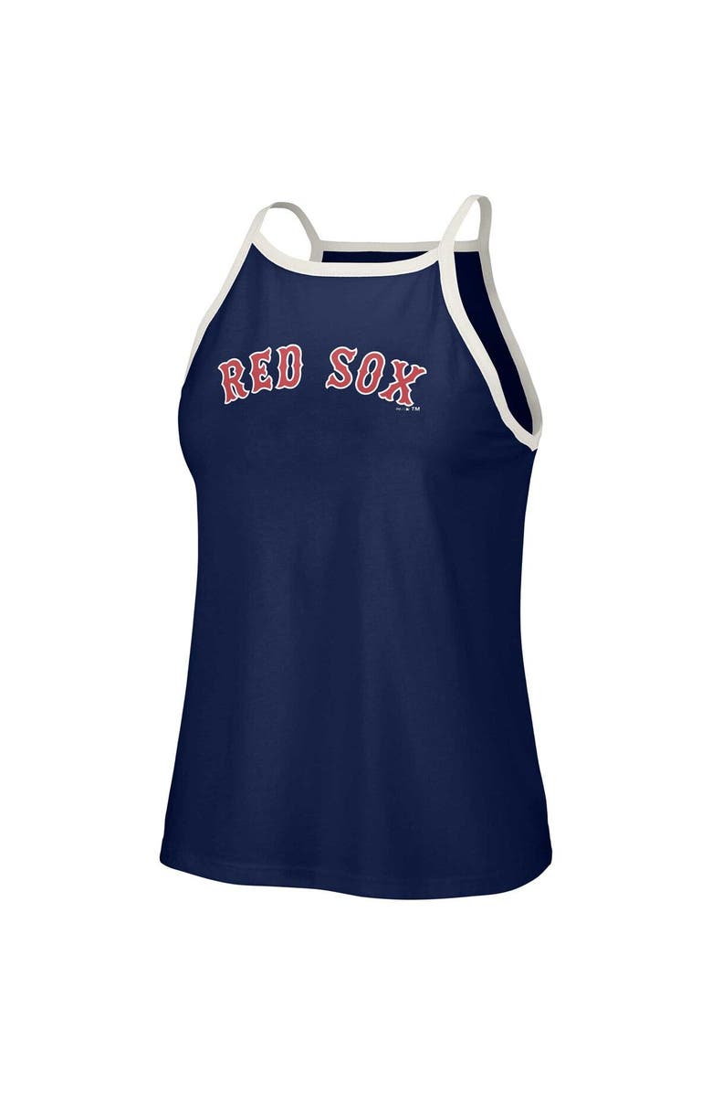 LUSSO Women's Lusso  Navy Boston Red Sox Nadine Halter Tank Top, Alternate, color, 