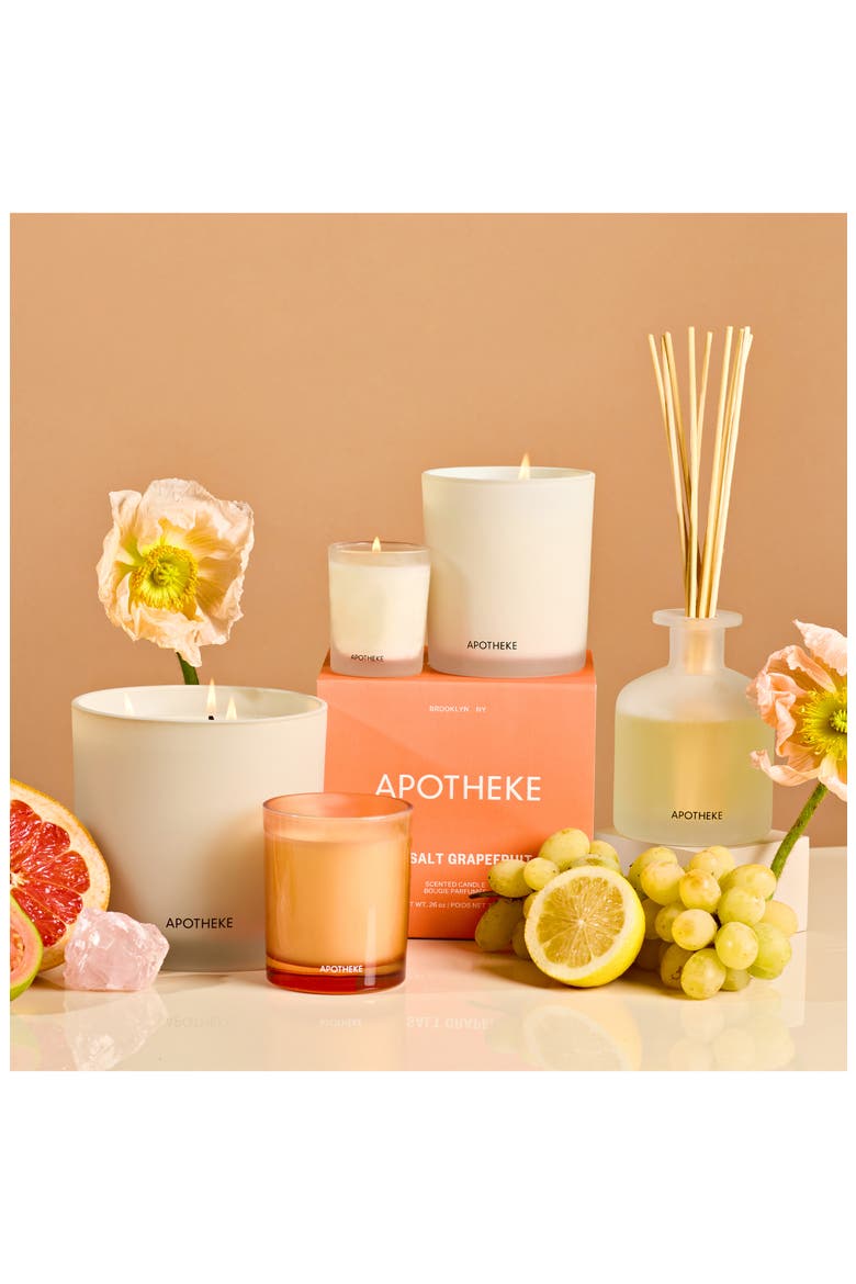 Sea Salt Grapefruit Petite Scented Candle, Alternate, color, ORANGE