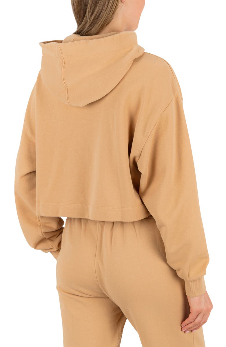 Hurley Stowe Crop Hoodie, Alternate, color, Tan