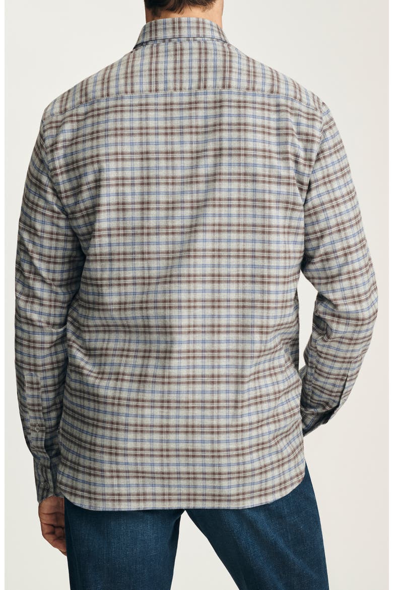Check Long Sleeve Button Up Shirt, Alternate, color, GREY MELANGE