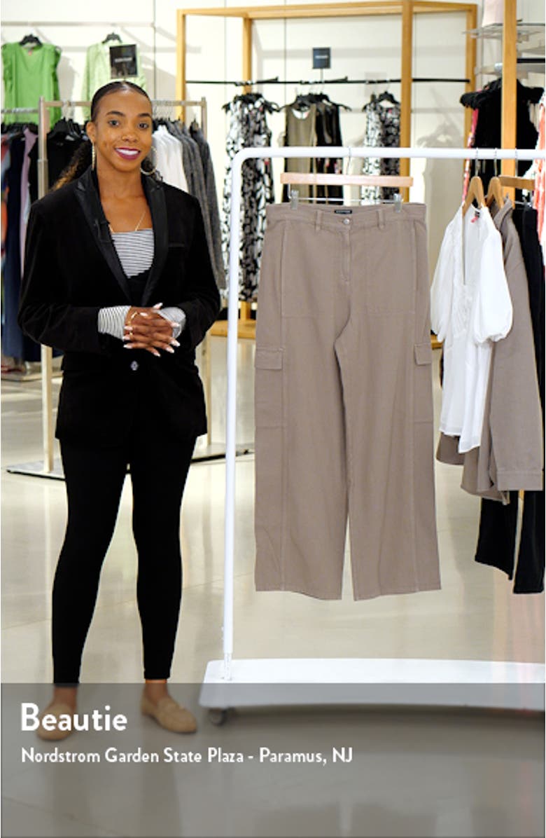 Organic Cotton Wide Leg Cargo Pants, sales video thumbnail