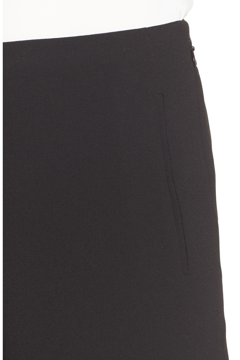 Crepe Straight Leg Pants, Alternate, color, RICH BLACK