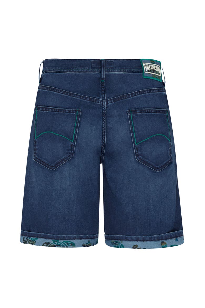 Men's Tahiti Turtle Denim Shorts, Alternate, color, MED DENIM W2