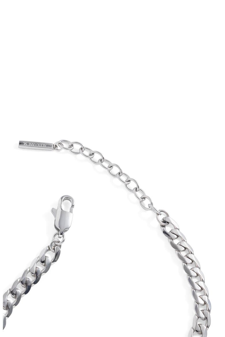 Flat Curb Chain Bracelet, Alternate, color, Silver