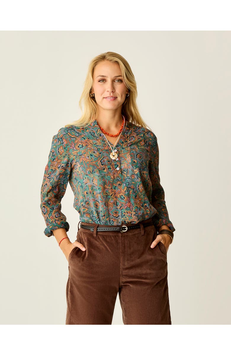 Carve Designs Dylan Gauze Shirt, Main, color, Bistro Floral