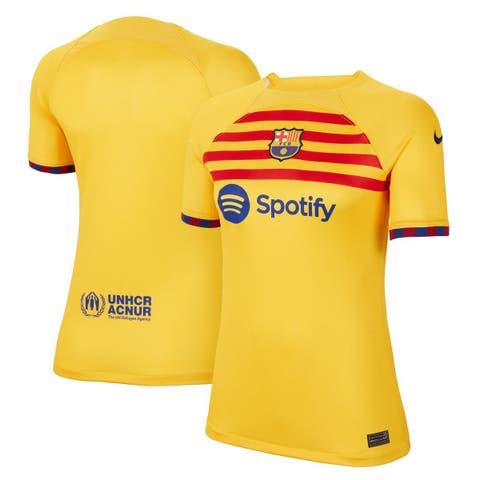 Women's Nike Yellow Barcelona 2022/23 Fourth Breathe Stadium Replica Jersey