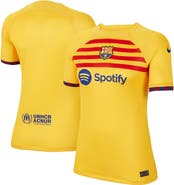 Nike Women's Nike Yellow Barcelona 2022/23 Fourth Breathe Stadium Replica Jersey