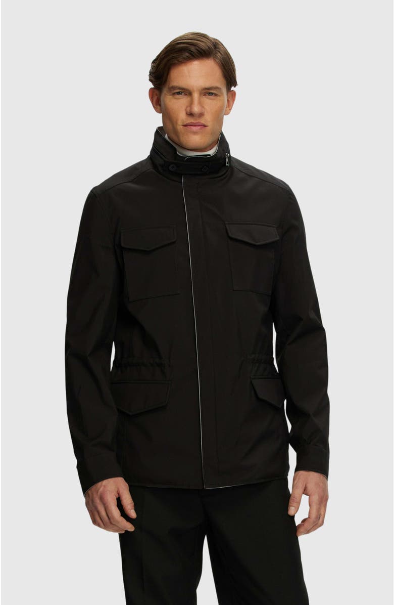 GORSKI Lightweight Reversible Jacket, Alternate, color, Black/Light Beige