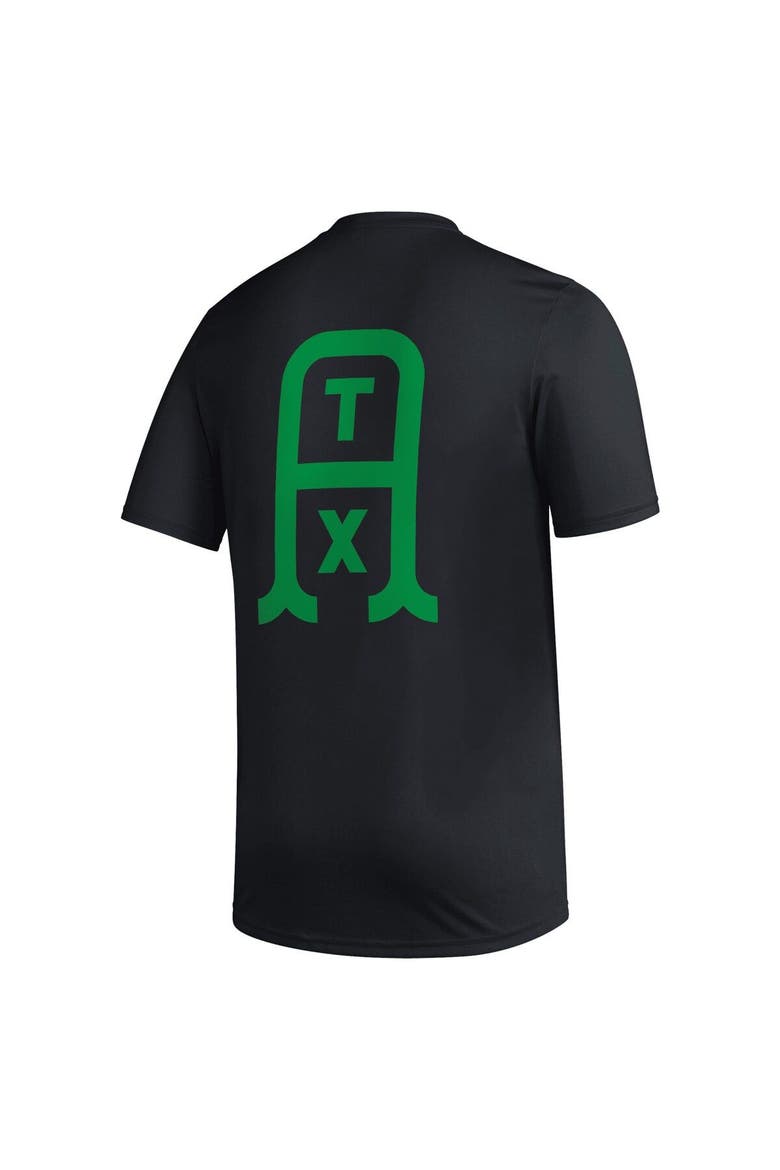 Men's adidas Black Austin FC Team Jersey Hook AEROREADY T-Shirt, Alternate, color, Black