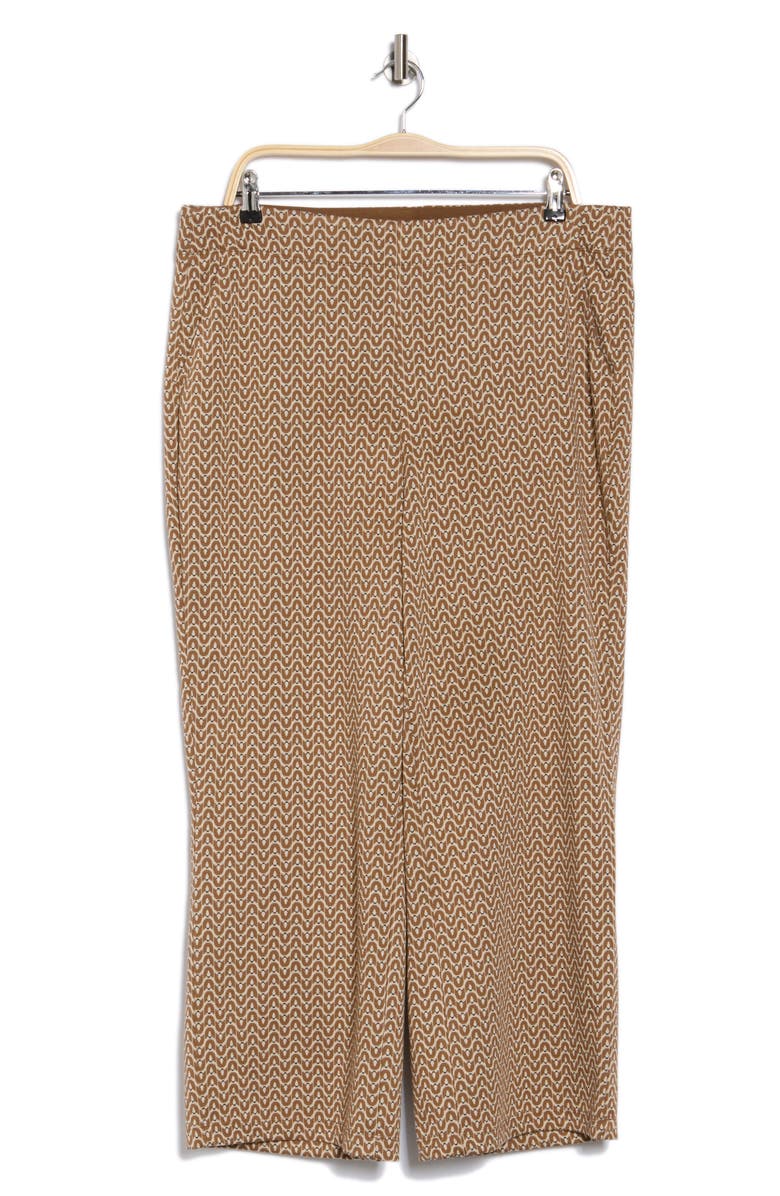 MAX STUDIO Double Knit Wide Leg Pants, Alternate, color, Vicuna/ Cream