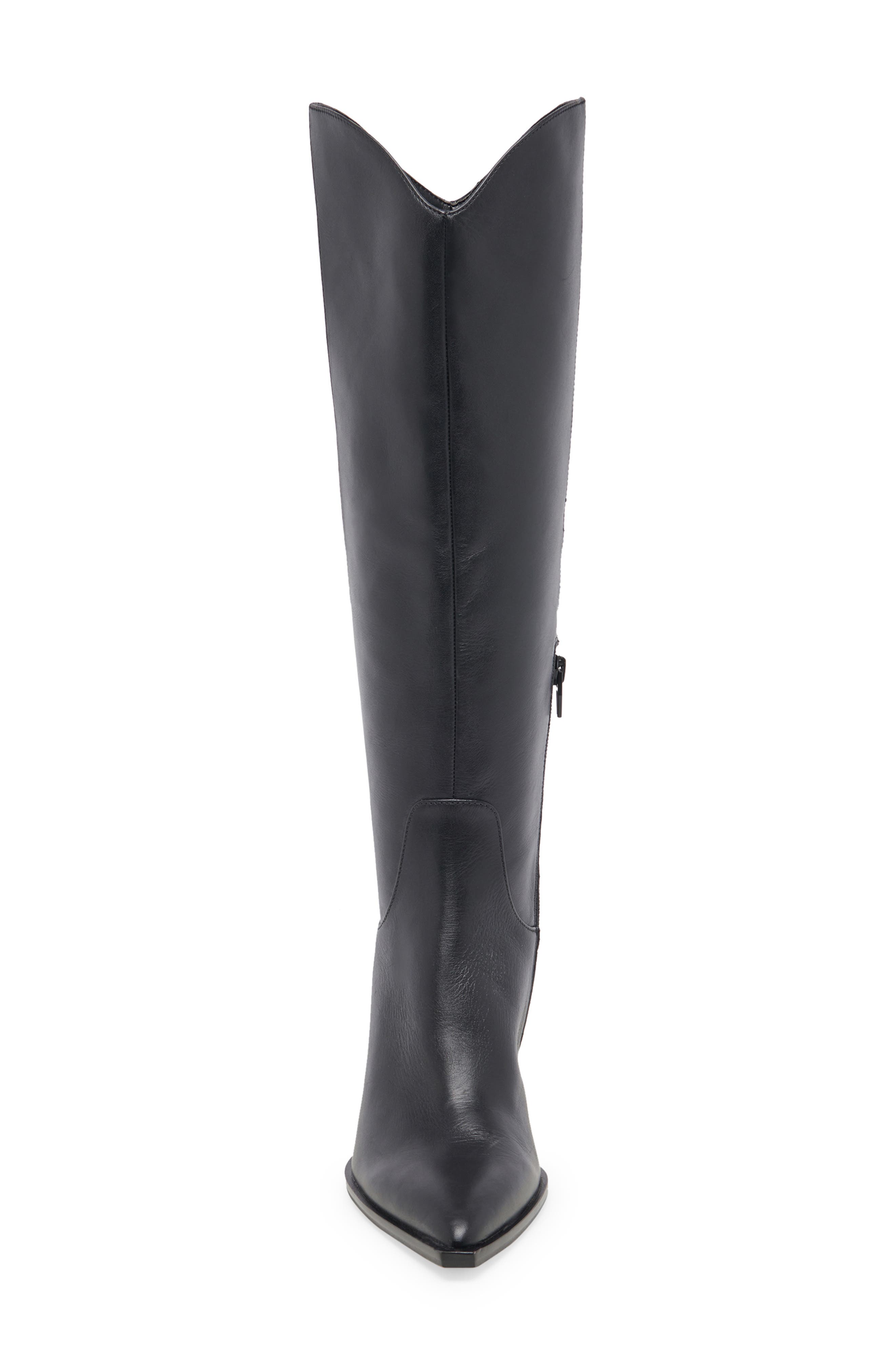 Annika Pointed Toe Boot, Alternate, color, BLACK LEATHER