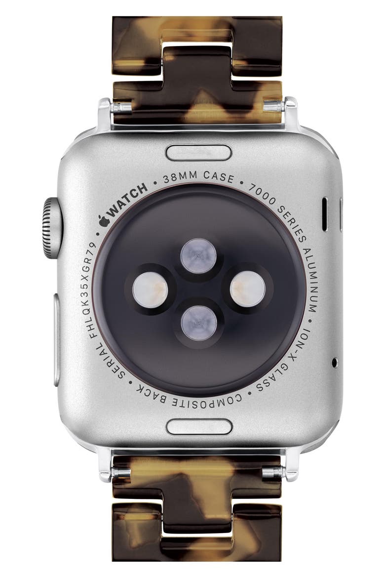 Signature Acetate Apple Watch® Watchband, Alternate, color, BROWN