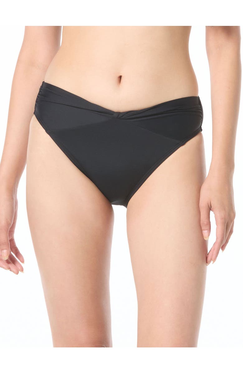 Vince Camuto Twist High Bikini Bottom, Main, color, 001-Black