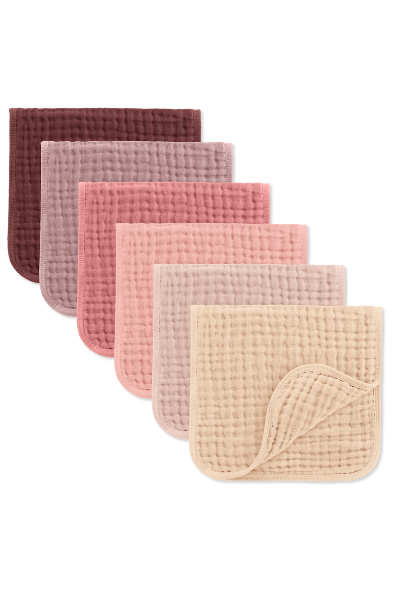 Muslin Burp Cloths - Pack of 6, Main, color, Multi Girl