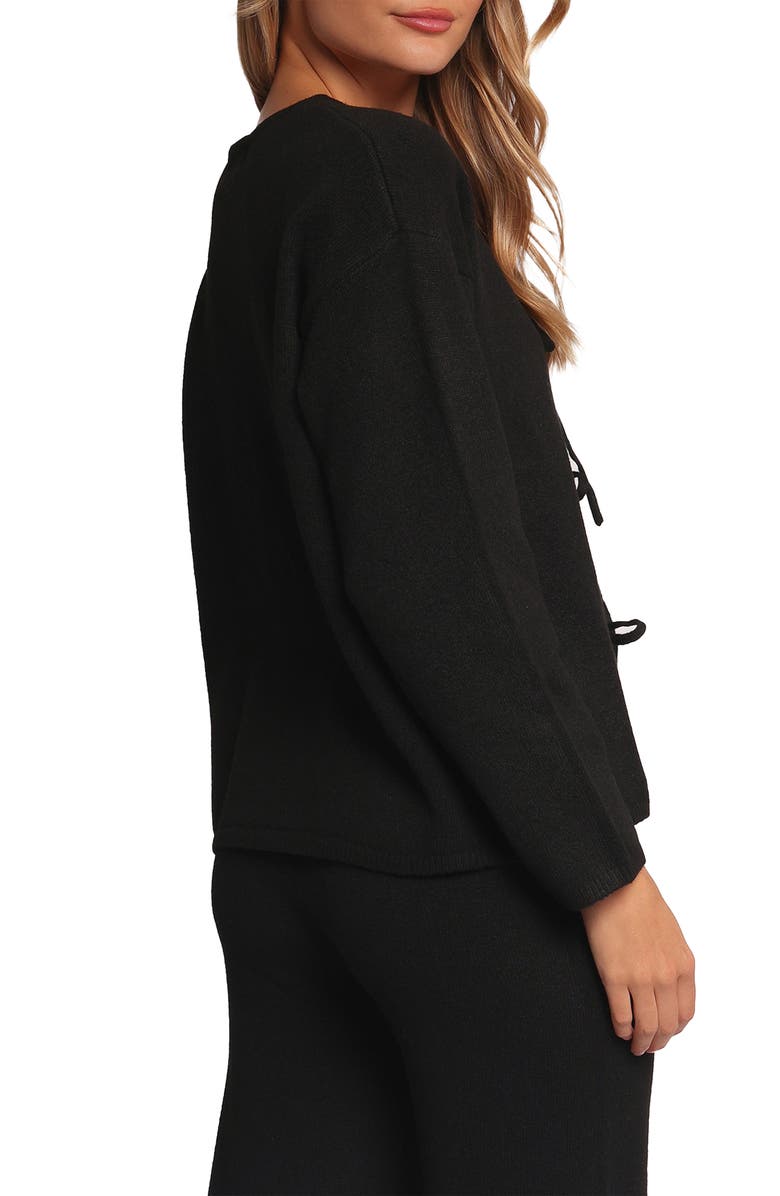 Petal & Pup Odell Tie Cardigan & Pants Set, Alternate, color, Black