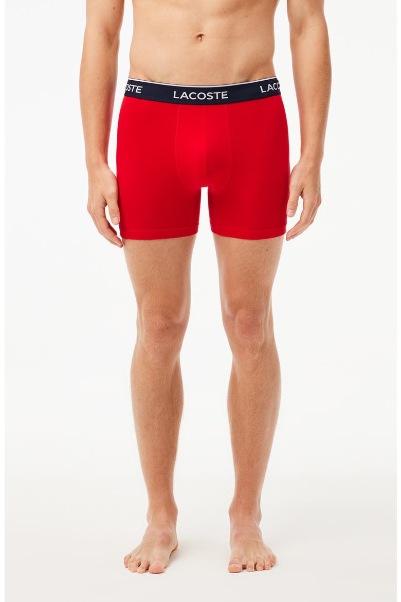 Assorted 3-Pack Stretch Cotton Boxer Briefs, Alternate, color, NAVY BLUE/ RED-METHYLENE