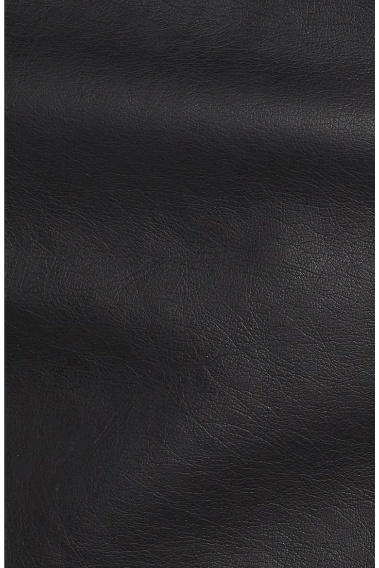 'Breck' Faux Leather Moto Jacket, Alternate, color, BLACK